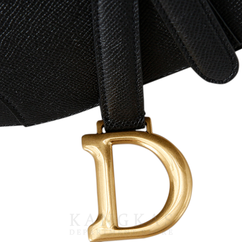 CHRISTIAN DIOR(USED)크리스찬디올 블랙 레더 새들백 미니